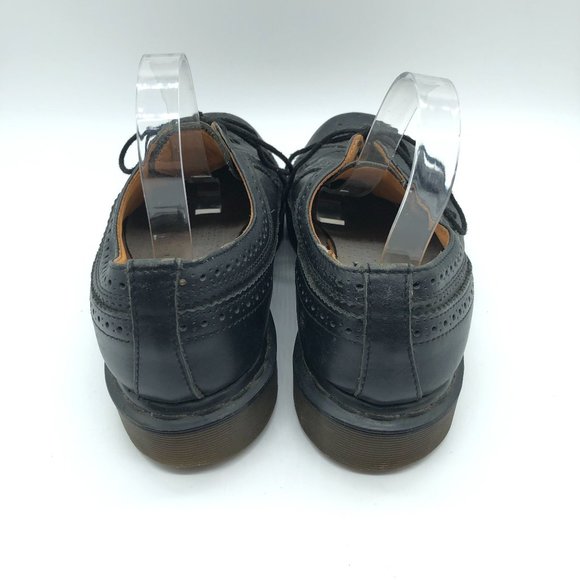 Dr. Martens Mens Brogue Wingtip Oxford Shoes Vintage Made in England Black 8 main image 3
